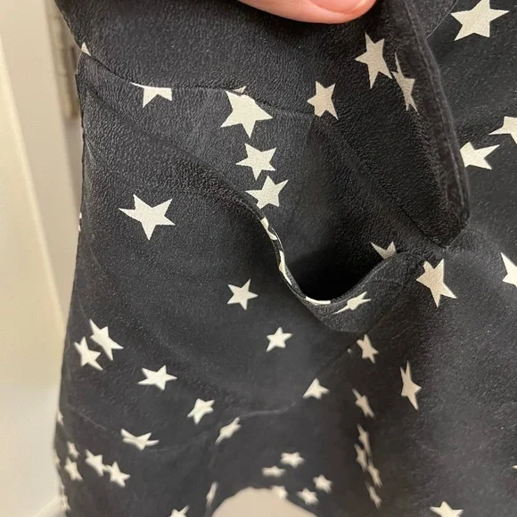 Equipment Black Star Print dress size L - Picture 3 of 4